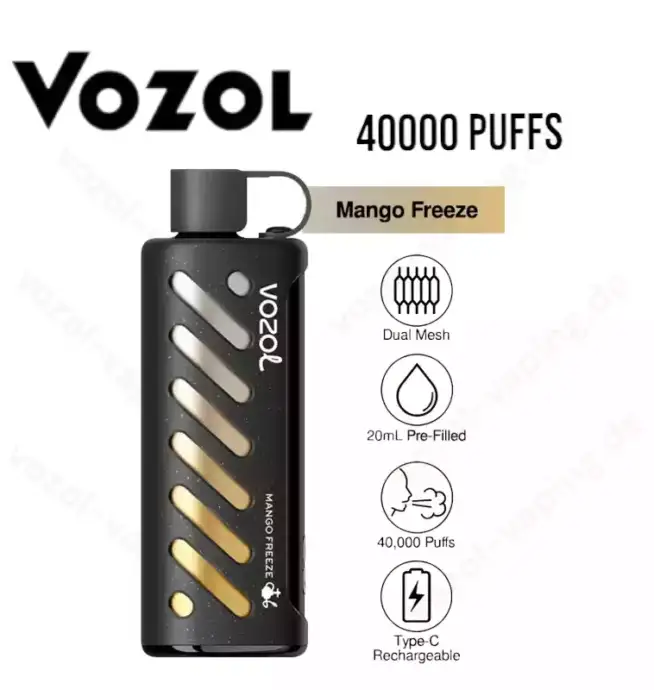 VOZOL Gear Shisha 40000 Züge Airflow-Kontrolle Einweg-Dampfer