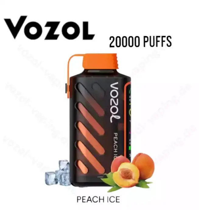 Vozol Gear Power 20000 Züge 20k – Peach Ice Aroma Dampfer
