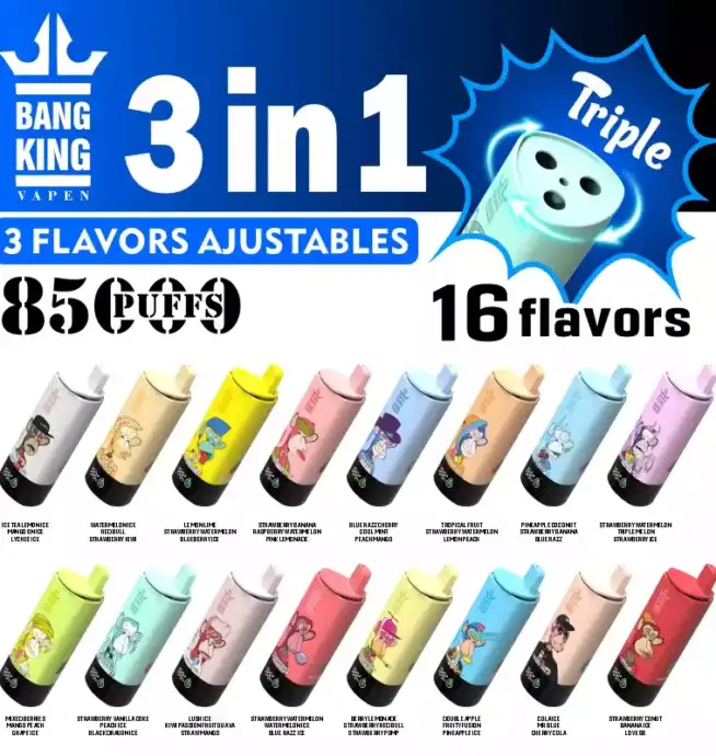 BANG KING 85000-DSK052 Triple Flavor 3-in-1 Authentic Disposable Vape
