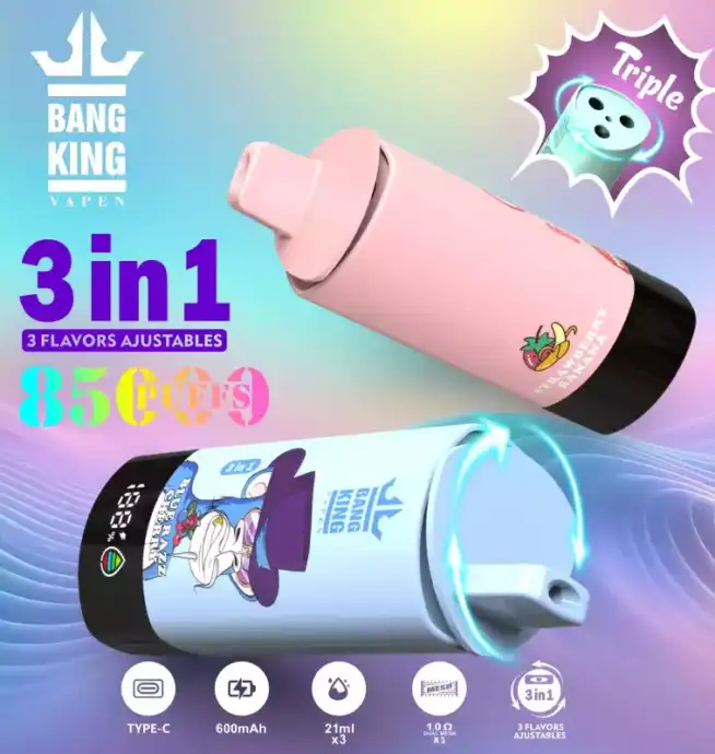 BANG KING 85000-DSK052 Triple Flavor 3-in-1 Authentic Disposable Vape