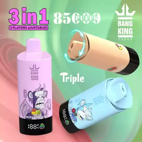 BANG KING 85000-DSK052 Triple Flavor 3-in-1 Authentic Disposable Vape