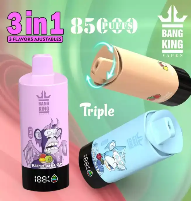 BANG KING 85000-DSK052 Triple Flavor 3-in-1 Authentic Disposable Vape