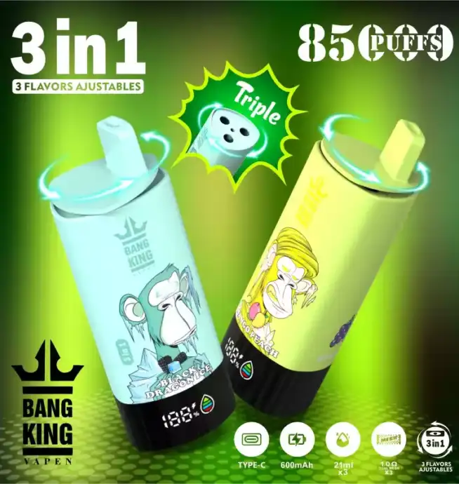 BANG KING 85000-DSK052 Triple Flavor 3-in-1 Authentic Disposable Vape