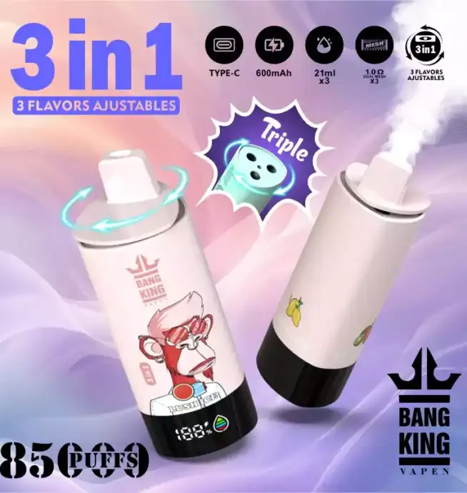BANG KING 85000-DSK052 Triple Flavor 3-in-1 Authentic Disposable Vape