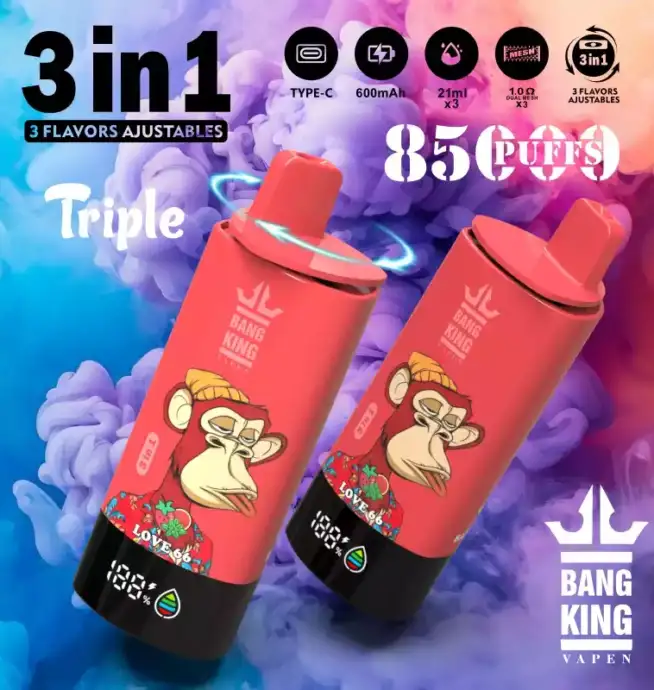 BANG KING 85000-DSK052 Triple Flavor 3-in-1 Authentic Disposable Vape