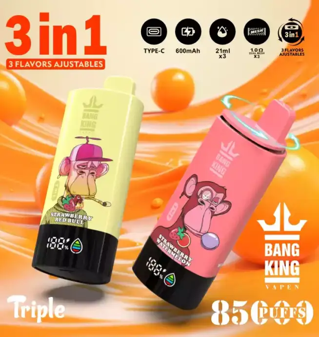 BANG KING 85000-DSK052 Triple Flavor 3-in-1 Authentic Disposable Vape