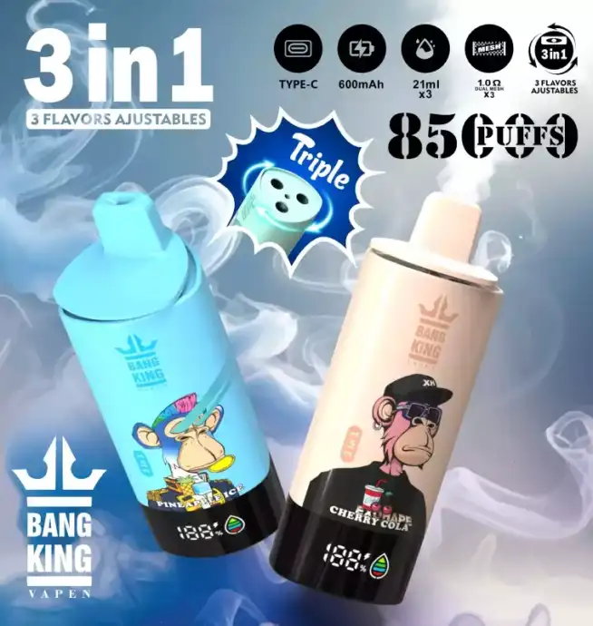 BANG KING 85000-DSK052 Triple Flavor 3-in-1 Authentic Disposable Vape